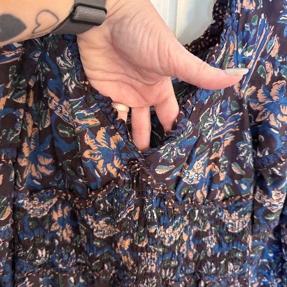 Sea New York Noah Smocked Midi Dress In Navy 31760 - Picture 8 of 15